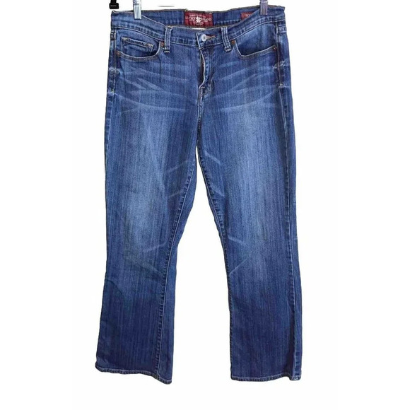 Lucky Brand Jeans Women's 14/32‎ Sofia Boot Medium Wash Blue Stretch Denim Ankle - Picture 1 of 11